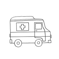 Coloring page: Ambulance (Transportation) #136833 - Free Printable Coloring Pages