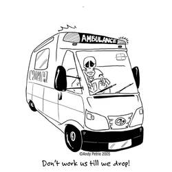 Coloring page: Ambulance (Transportation) #136850 - Free Printable Coloring Pages