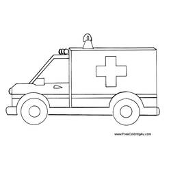 Coloring page: Ambulance (Transportation) #136874 - Free Printable Coloring Pages