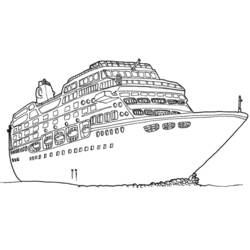 Coloring pages: Cruise ship / Paquebot - Free Printable Coloring Pages