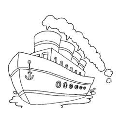 Coloring page: Cruise ship / Paquebot (Transportation) #140699 - Free Printable Coloring Pages