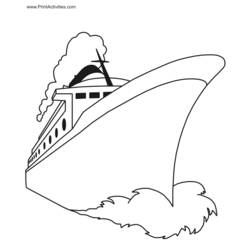 Coloring page: Cruise ship / Paquebot (Transportation) #140786 - Free Printable Coloring Pages