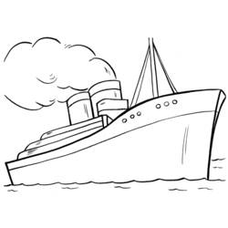 Coloring page: Cruise ship / Paquebot (Transportation) #140794 - Free Printable Coloring Pages