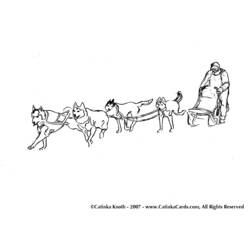 Coloring page: Dog Sled (Transportation) #142627 - Free Printable Coloring Pages