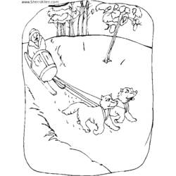Coloring page: Dog Sled (Transportation) #142628 - Free Printable Coloring Pages