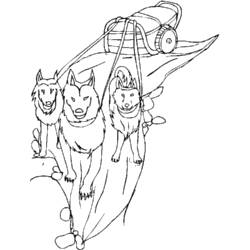 Coloring page: Dog Sled (Transportation) #142636 - Free Printable Coloring Pages