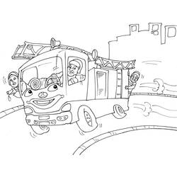 Coloring page: Firetruck (Transportation) #135794 - Free Printable Coloring Pages