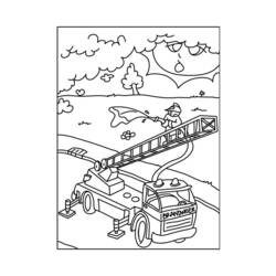 Coloring page: Firetruck (Transportation) #135850 - Free Printable Coloring Pages