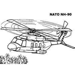 Coloring page: Helicopter (Transportation) #136225 - Free Printable Coloring Pages