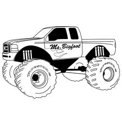 Coloring page: Monster Truck (Transportation) #141287 - Free Printable Coloring Pages