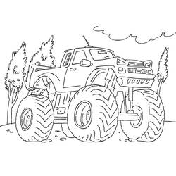 Coloring page: Monster Truck (Transportation) #141291 - Free Printable Coloring Pages