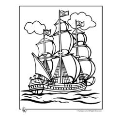 Coloring page: Pirate ship (Transportation) #138214 - Free Printable Coloring Pages