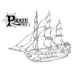 Coloring page: Pirate ship (Transportation) #138218 - Free Printable Coloring Pages