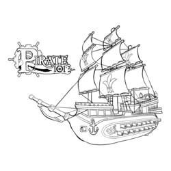 Coloring page: Pirate ship (Transportation) #138243 - Free Printable Coloring Pages