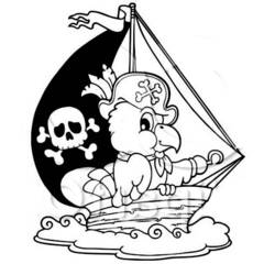Coloring page: Pirate ship (Transportation) #138255 - Free Printable Coloring Pages