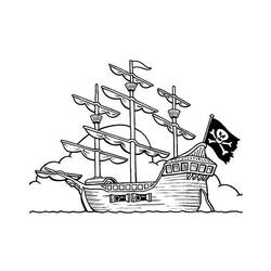 Coloring page: Pirate ship (Transportation) #138270 - Free Printable Coloring Pages