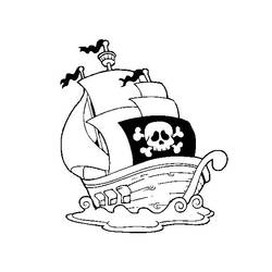 Coloring page: Pirate ship (Transportation) #138273 - Free Printable Coloring Pages