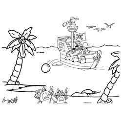 Coloring page: Pirate ship (Transportation) #138278 - Free Printable Coloring Pages