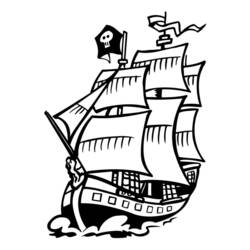 Coloring page: Pirate ship (Transportation) #138379 - Free Printable Coloring Pages