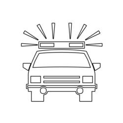 Coloring page: Police car (Transportation) #142953 - Free Printable Coloring Pages