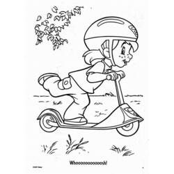 Coloring pages: Push Scooter - Free Printable Coloring Pages