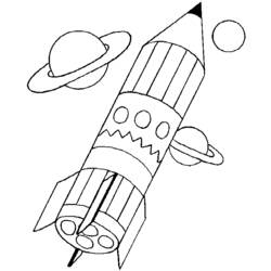 Coloring page: Rocket (Transportation) #140075 - Free Printable Coloring Pages