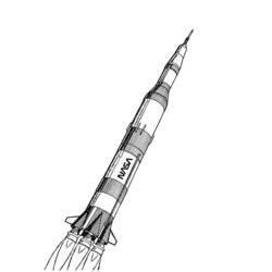 Coloring page: Rocket (Transportation) #140080 - Free Printable Coloring Pages