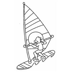 Coloring pages: Sailboard / Windsurfing - Free Printable Coloring Pages