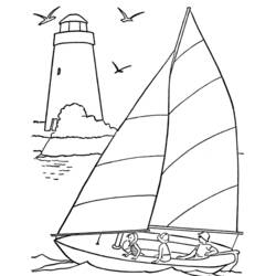 Coloring page: Sailboat (Transportation) #143552 - Free Printable Coloring Pages