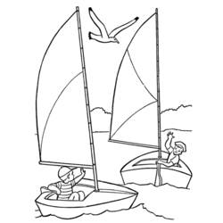 Coloring page: Sailboat (Transportation) #143559 - Free Printable Coloring Pages