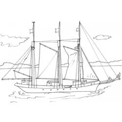 Coloring page: Sailboat (Transportation) #143600 - Free Printable Coloring Pages
