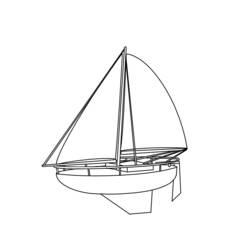 Coloring page: Sailboat (Transportation) #143613 - Free Printable Coloring Pages