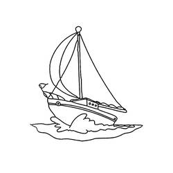 Coloring page: Sailboat (Transportation) #143627 - Free Printable Coloring Pages