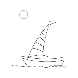 Coloring page: Sailboat (Transportation) #143702 - Free Printable Coloring Pages