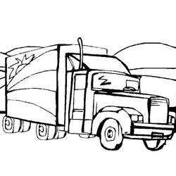 Coloring page: Semi-trailer (Transportation) #146720 - Free Printable Coloring Pages