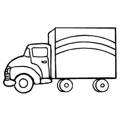 Coloring pages: Semi-trailer - Free Printable Coloring Pages