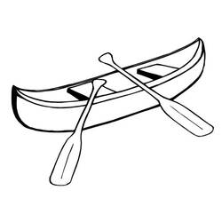 Coloring pages: Small boat / Canoe - Free Printable Coloring Pages