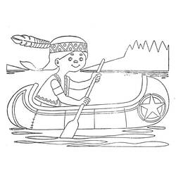 Coloring page: Small boat / Canoe (Transportation) #142197 - Free Printable Coloring Pages