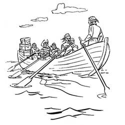 Coloring page: Small boat / Canoe (Transportation) #142217 - Free Printable Coloring Pages