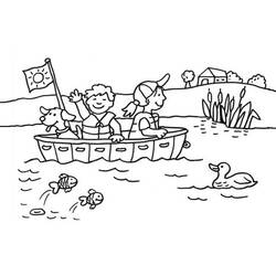Coloring page: Small boat / Canoe (Transportation) #142322 - Free Printable Coloring Pages