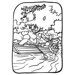 Coloring page: Small boat / Canoe (Transportation) #142328 - Free Printable Coloring Pages