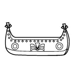 Coloring page: Small boat / Canoe (Transportation) #142332 - Free Printable Coloring Pages