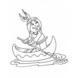 Coloring page: Small boat / Canoe (Transportation) #142360 - Free Printable Coloring Pages