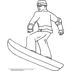 Coloring page: Snowboard (Transportation) #143817 - Free Printable Coloring Pages