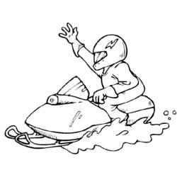 Coloring page: Snowmobile / Skidoo (Transportation) #139757 - Free Printable Coloring Pages
