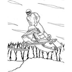 Coloring pages: Snowmobile / Skidoo - Free Printable Coloring Pages