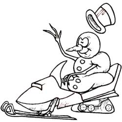 Coloring page: Snowmobile / Skidoo (Transportation) #139767 - Free Printable Coloring Pages