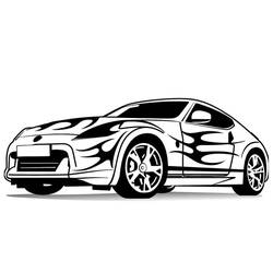 Coloring page: Sports car / Tuning (Transportation) #146911 - Free Printable Coloring Pages