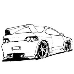 Coloring page: Sports car / Tuning (Transportation) #147011 - Free Printable Coloring Pages