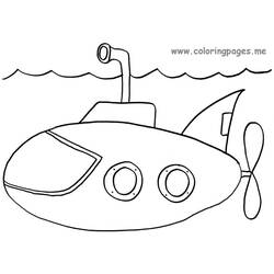 Coloring page: Submarine (Transportation) #137690 - Free Printable Coloring Pages